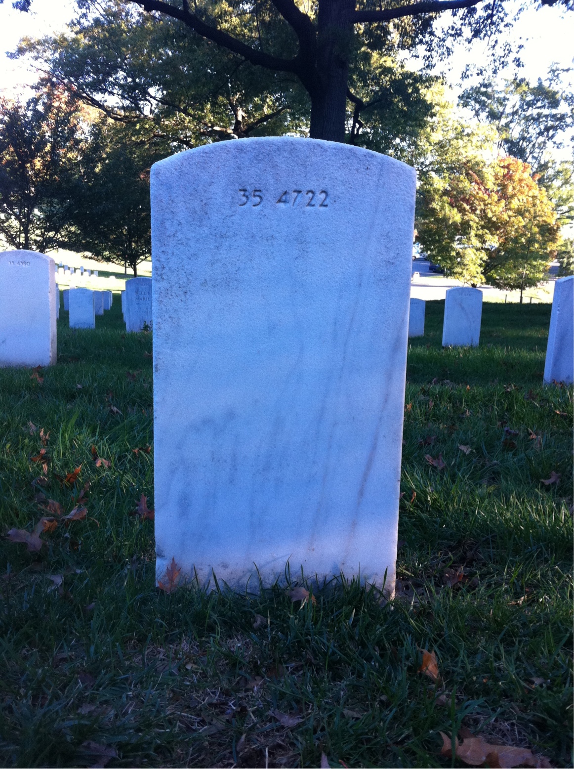 Back of headstone — Drew Barrett