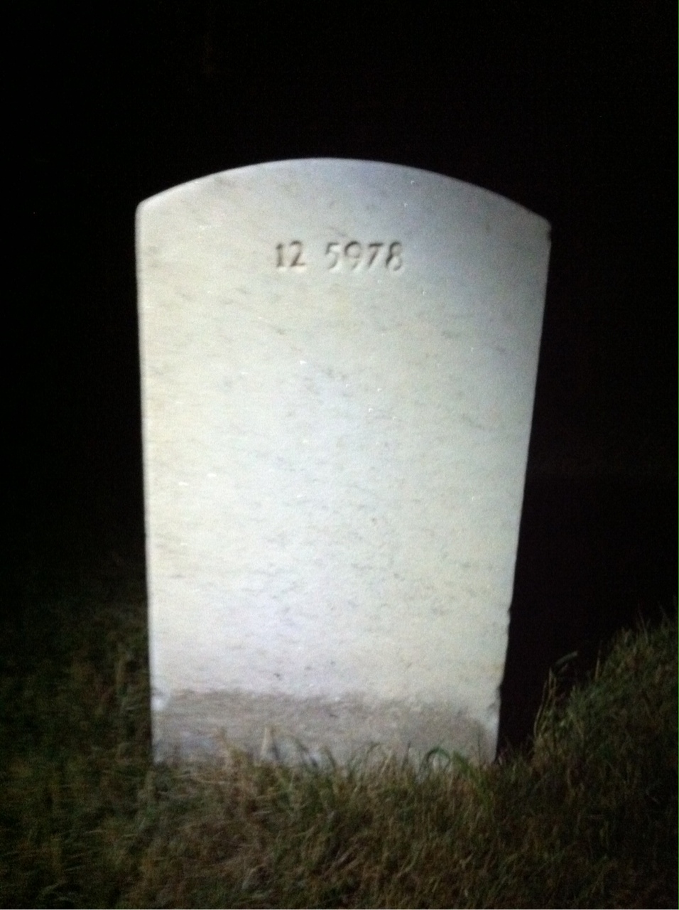 Back of headstone — Charles Moten