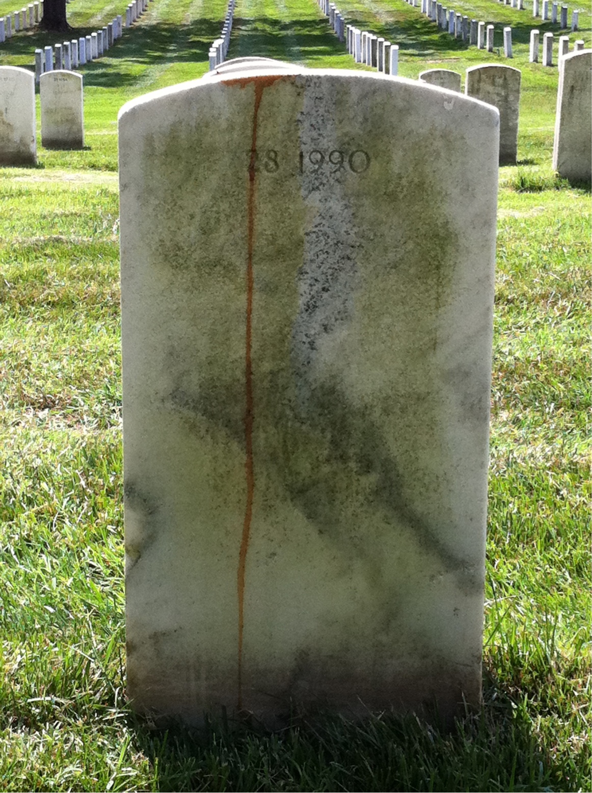 Back of headstone — Hollis Beech