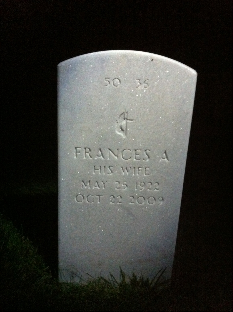Back of headstone — Nathaniel Garfinkel