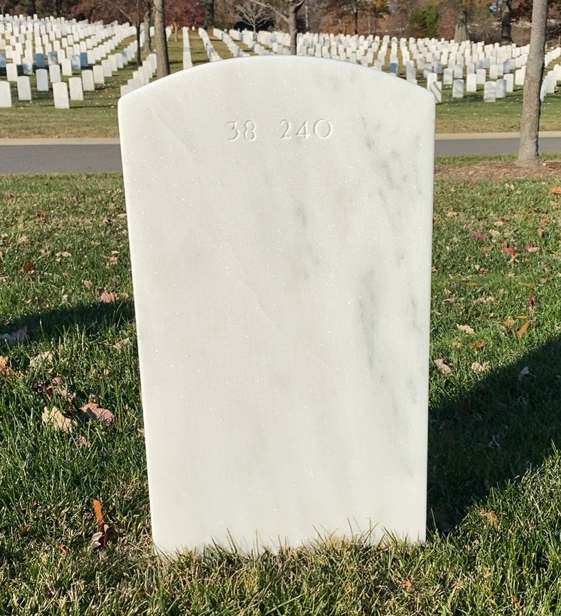 Back of headstone — Calvin Bouknight