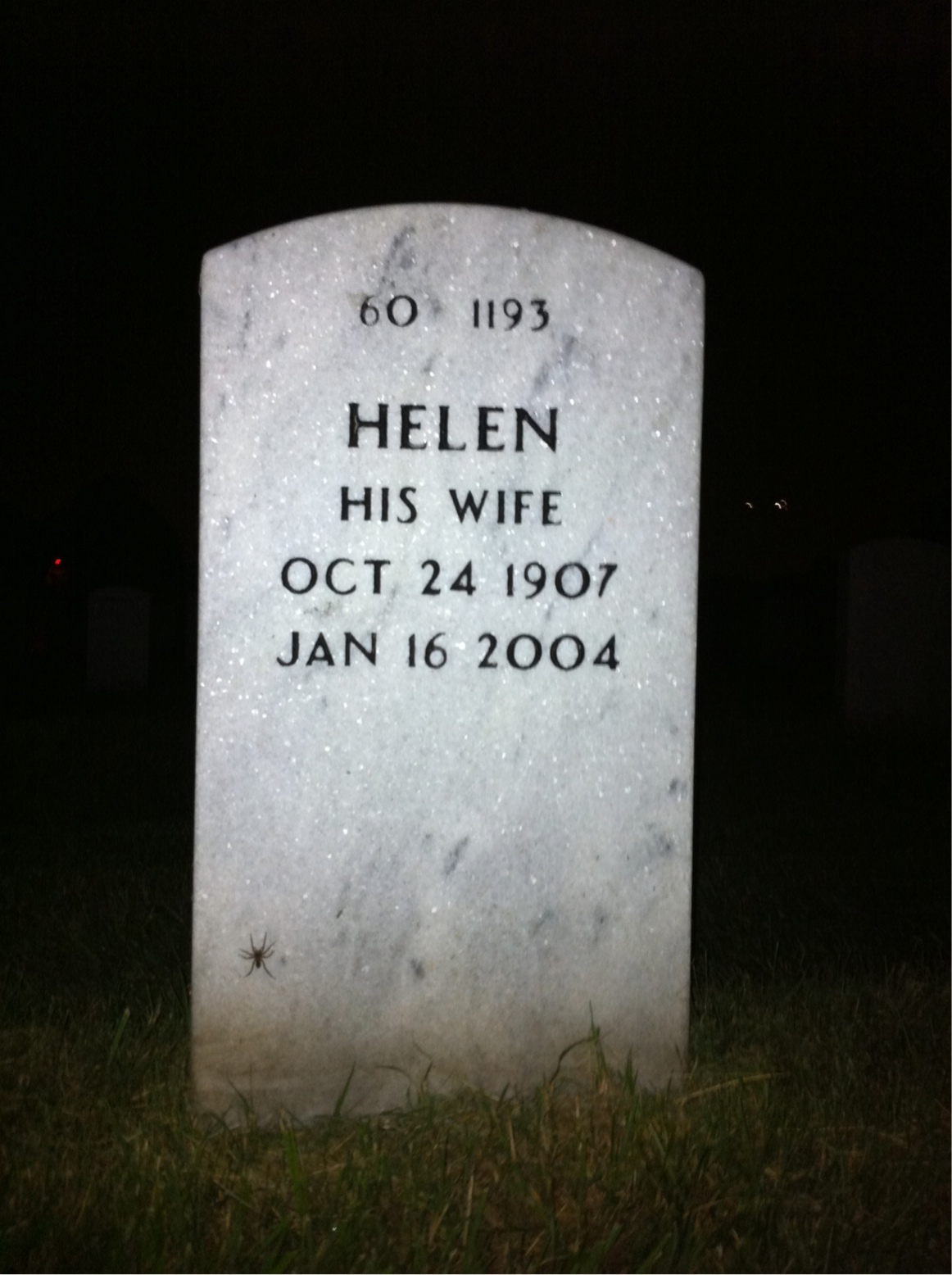 Back of headstone — C Walter Colison