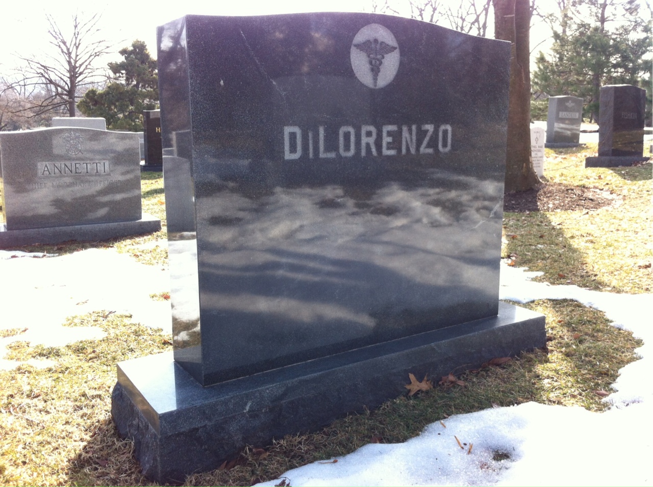 Back of headstone — Anthony Dilorenzo