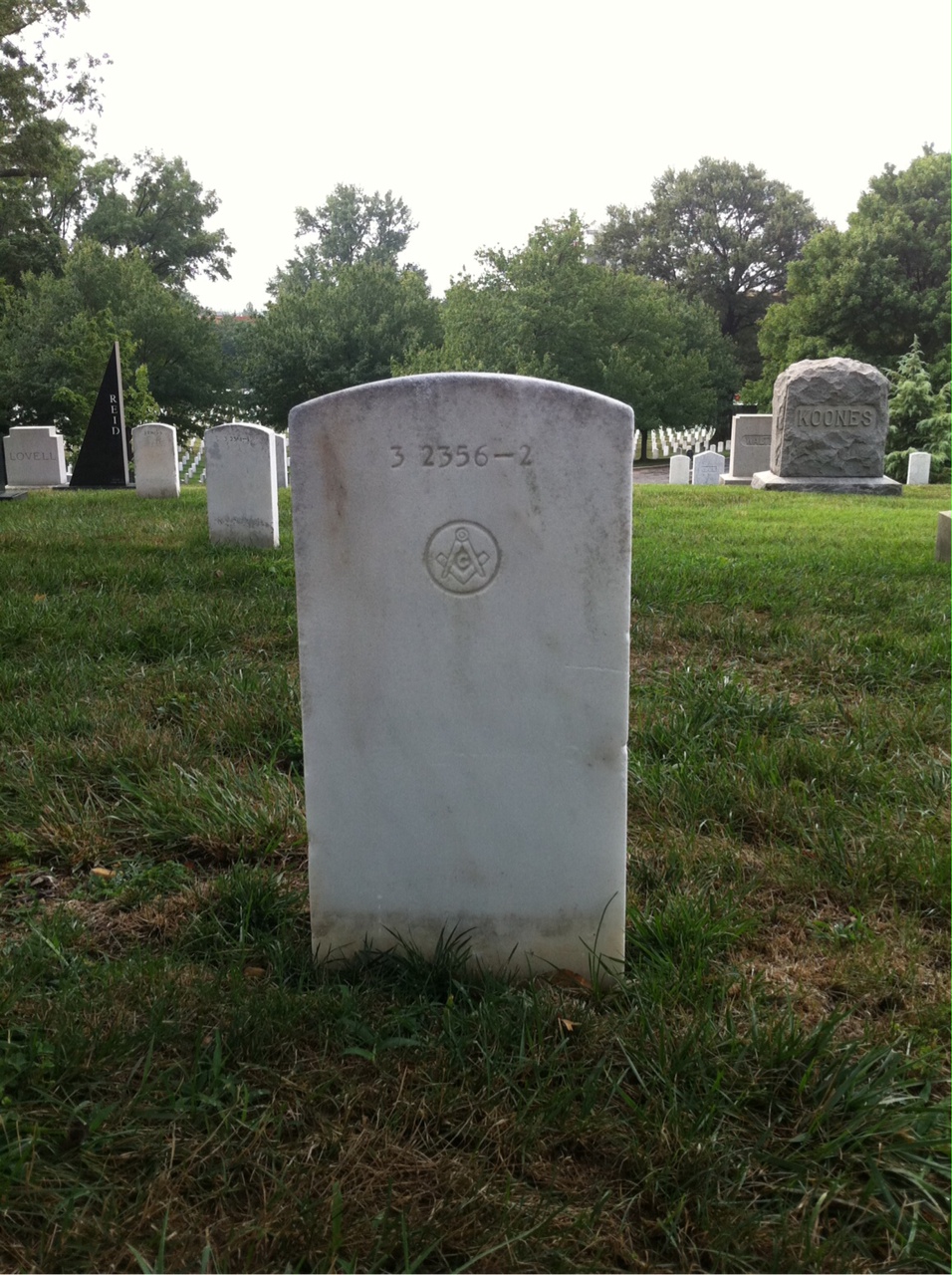 Back of headstone — Russell B Patterson