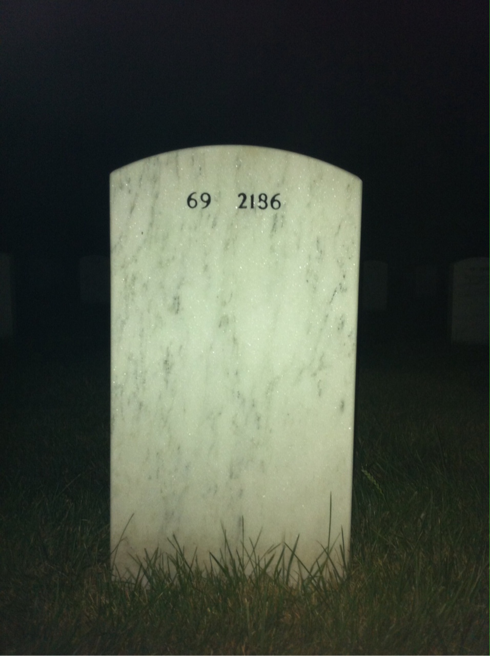 Back of headstone — John Hutnick
