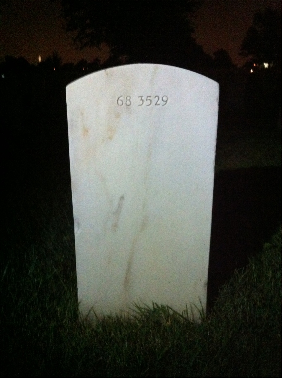 Back of headstone — James Monaghan
