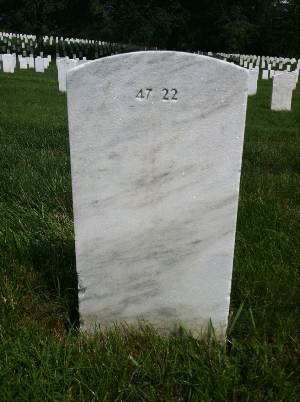 Back of headstone — William Robinson