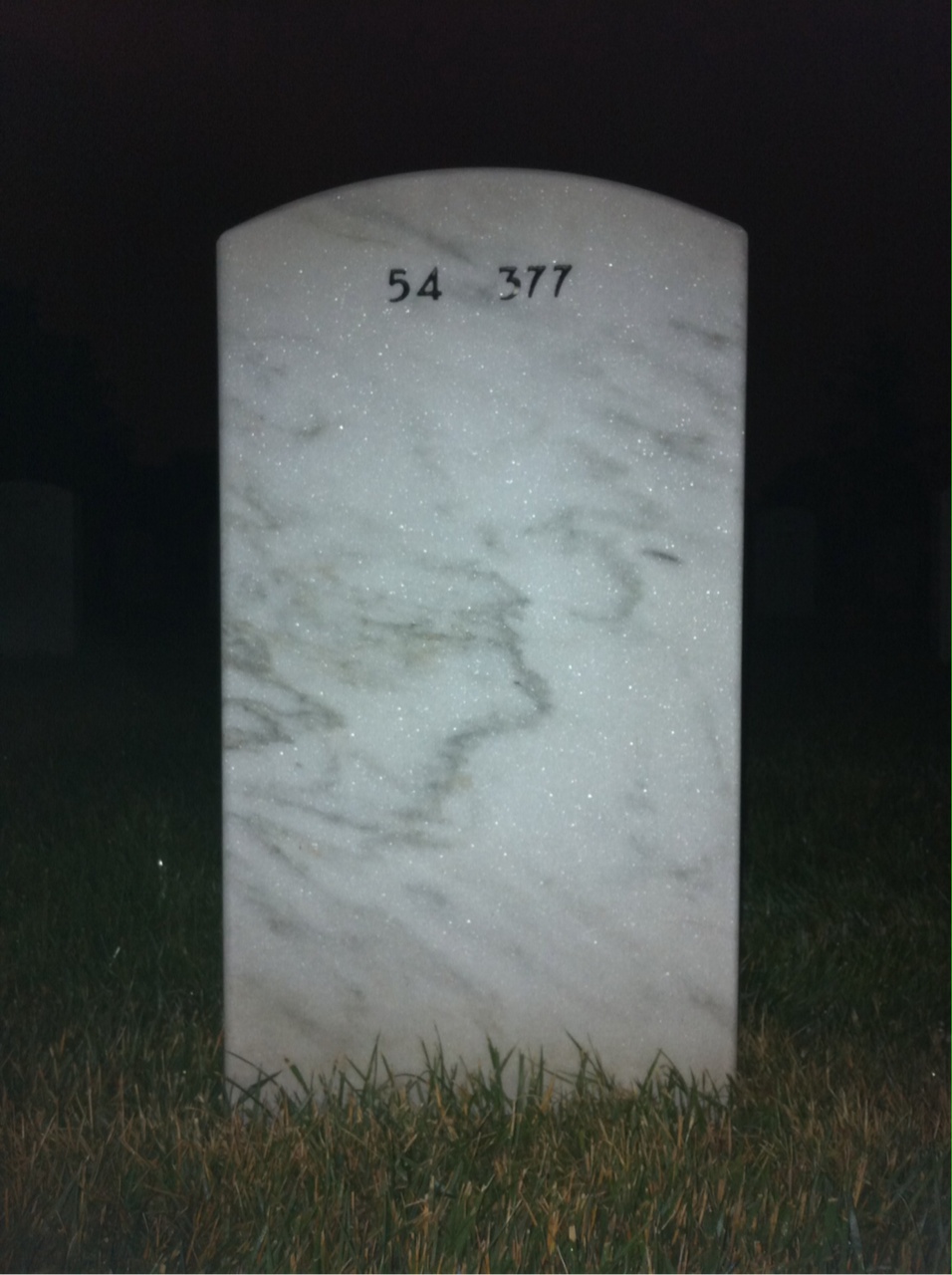 Back of headstone — James Shelton