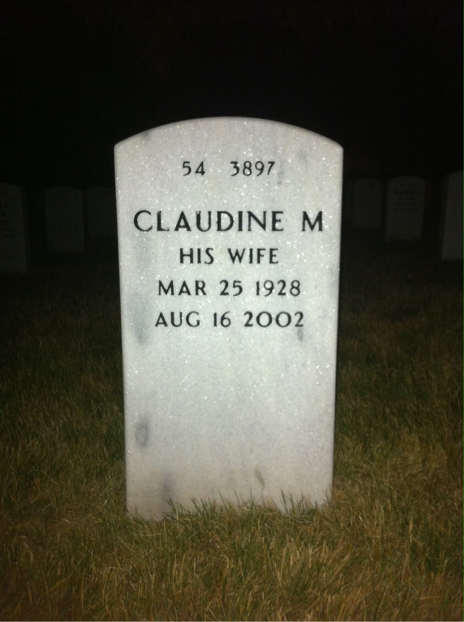 Back of headstone — G Kirsten