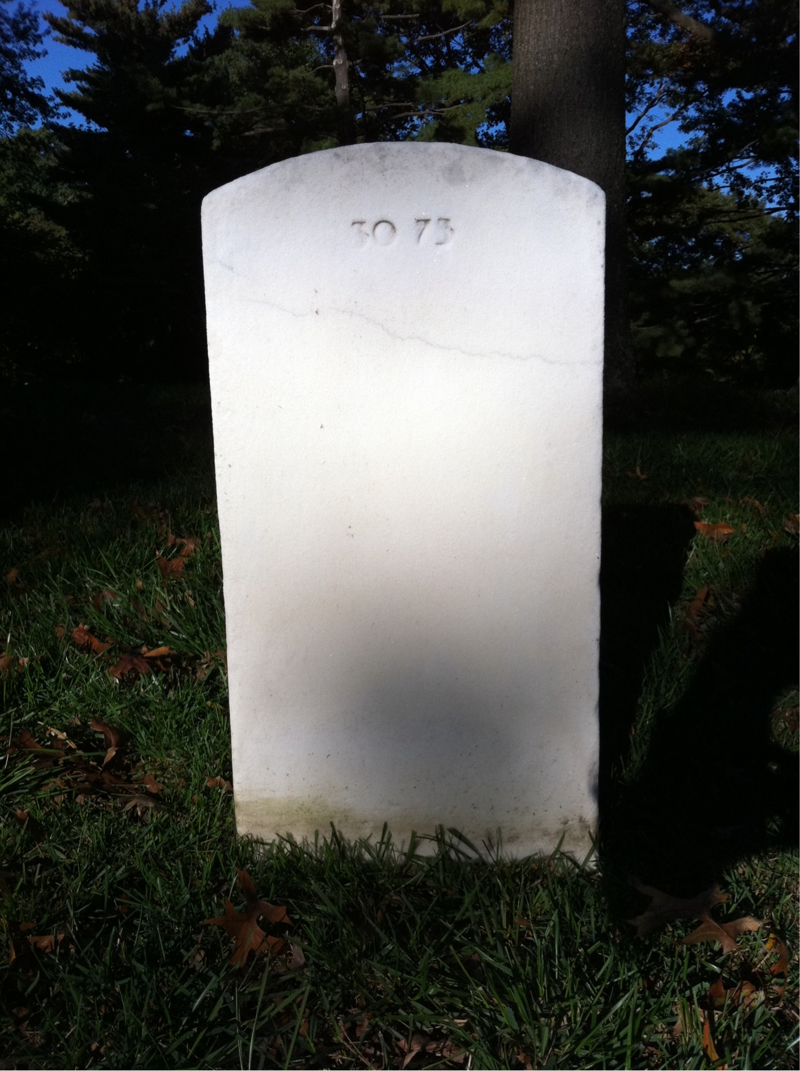 Back of headstone — Edka Moore