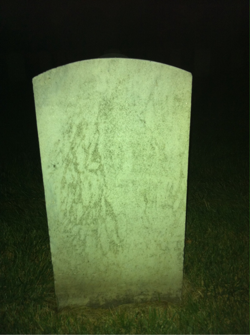 Back of headstone — Daniel Moor