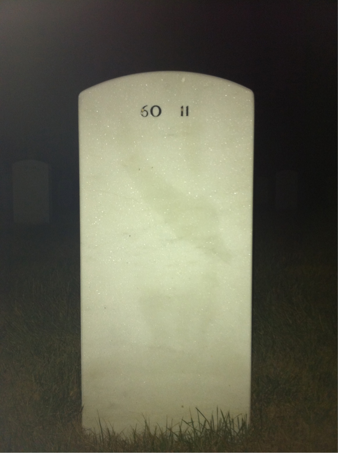 Back of headstone — John Lusby