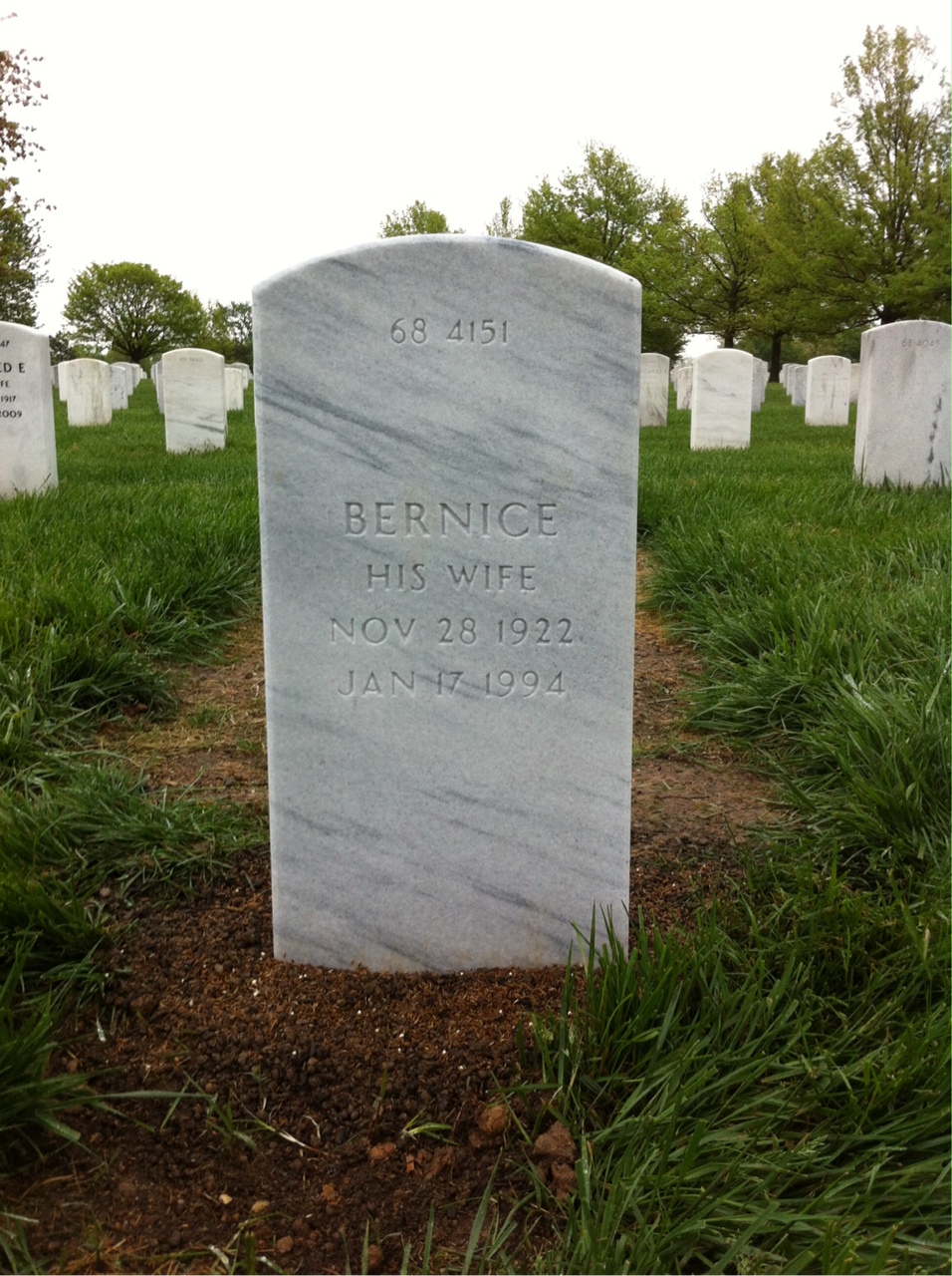 Back of headstone — Walker Taylor