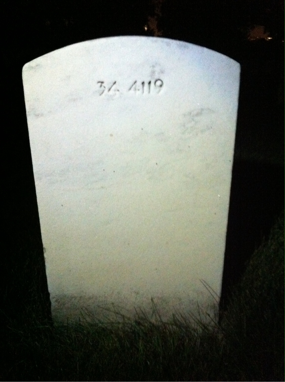 Back of headstone — Barnes Baker