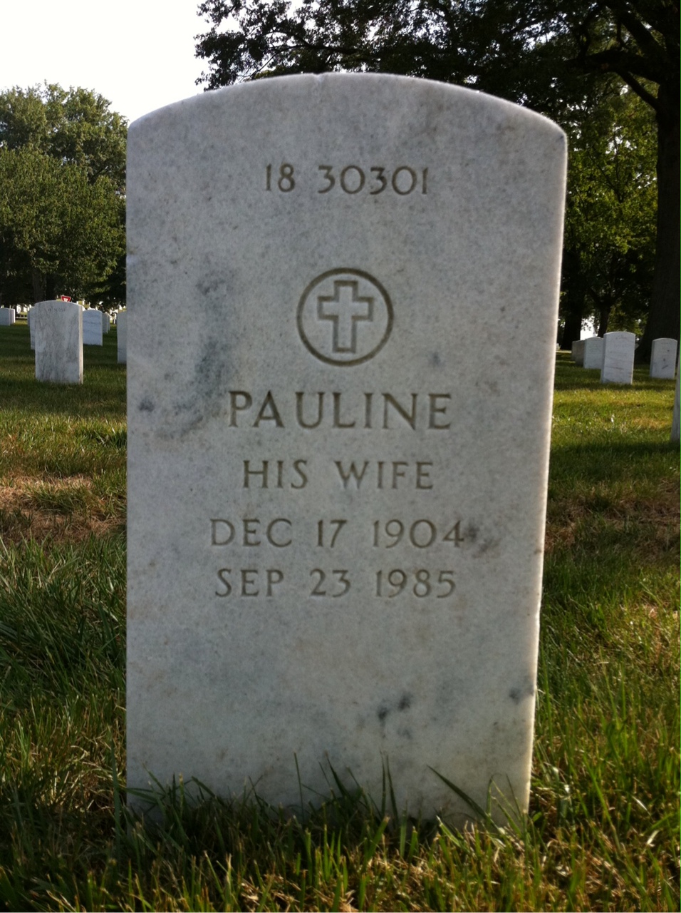 Back of headstone — George Crocker