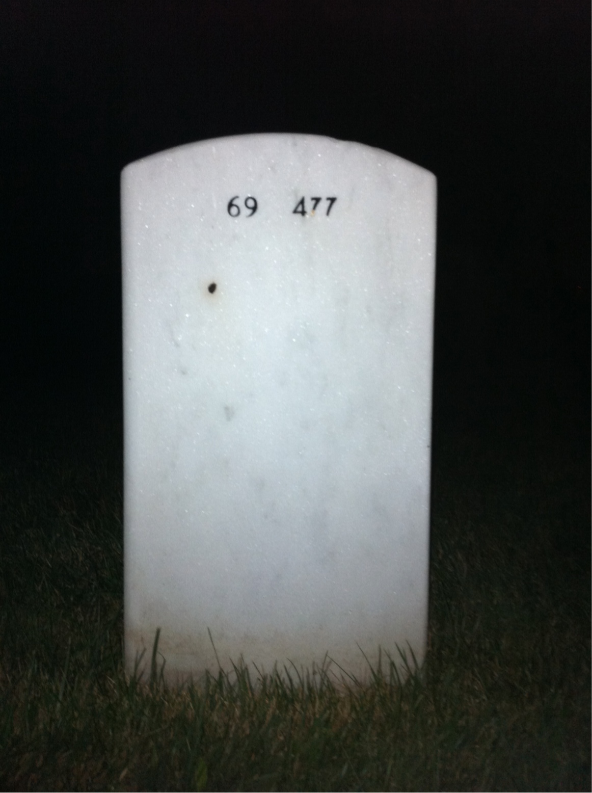 Back of headstone — John Speake
