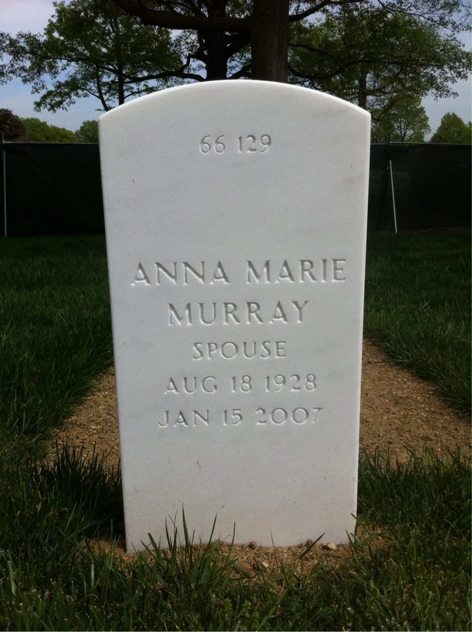 Back of headstone — Billy Payne