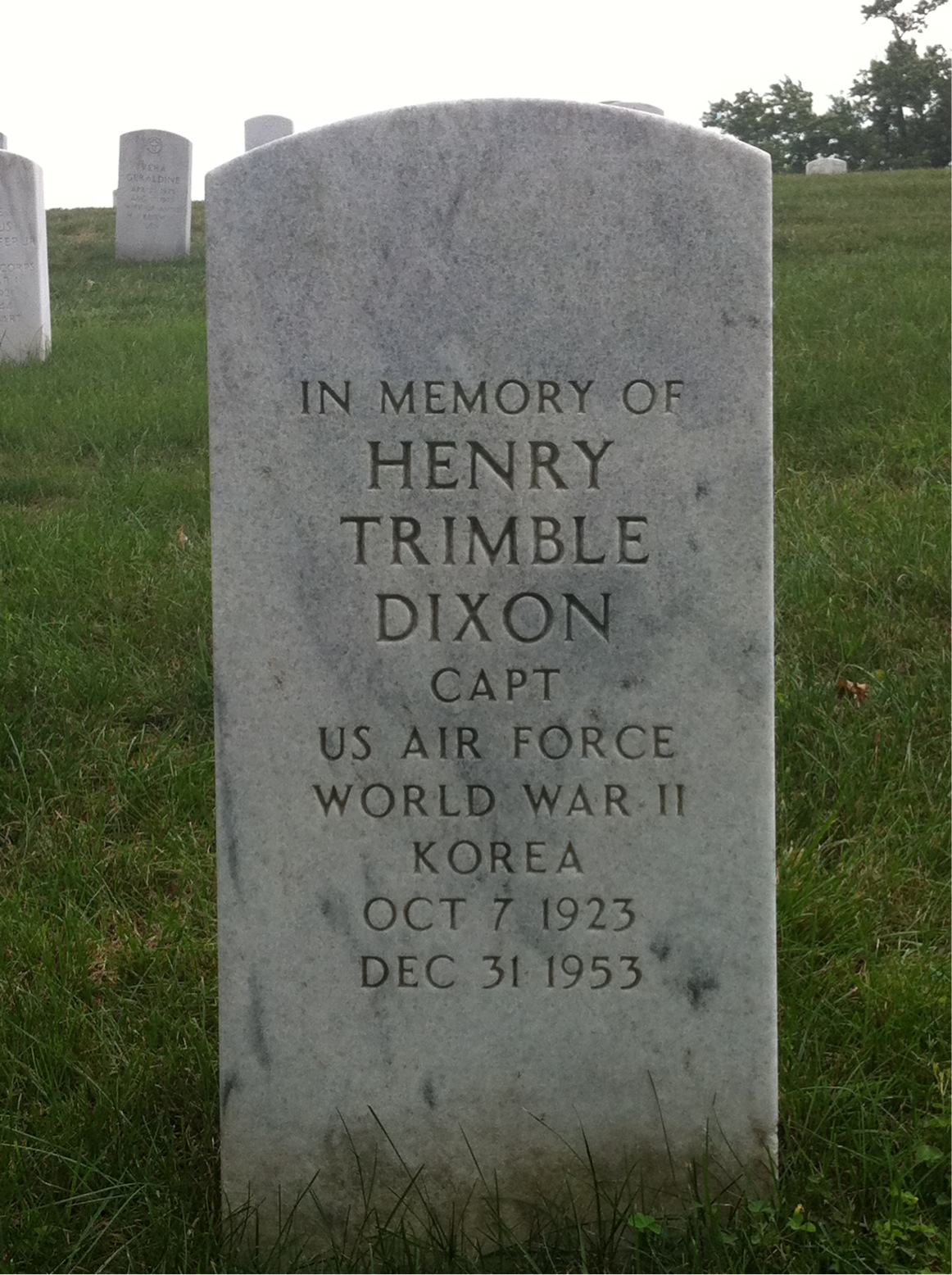 Headstone of Henry T Dixon