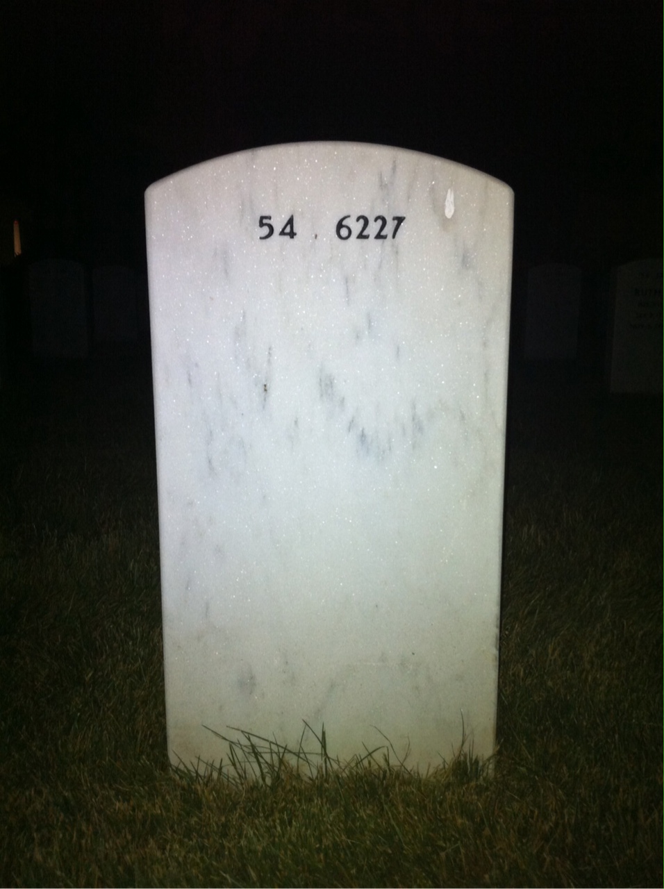 Back of headstone — Tommie J Wills