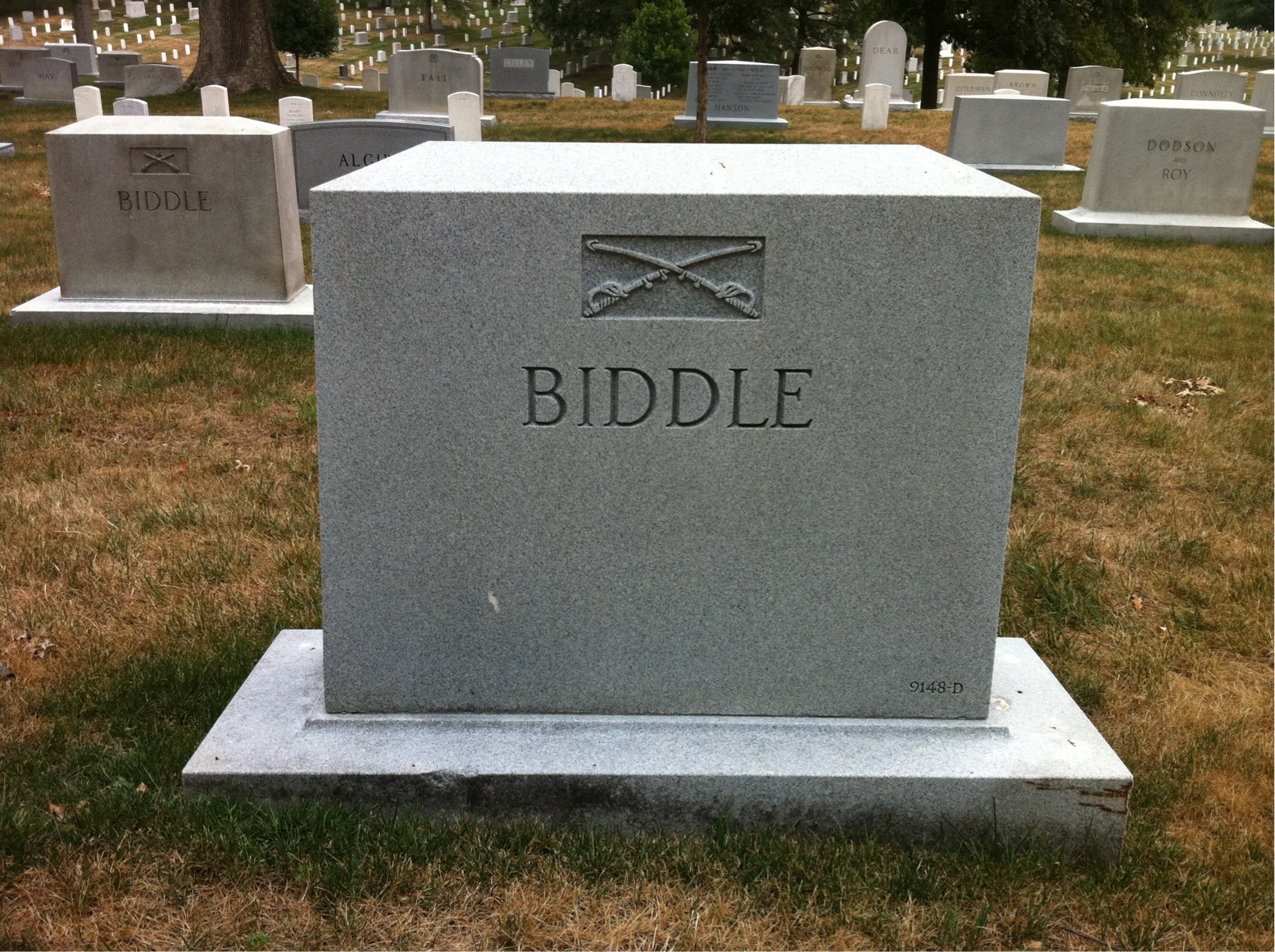 Back of headstone — William Biddle