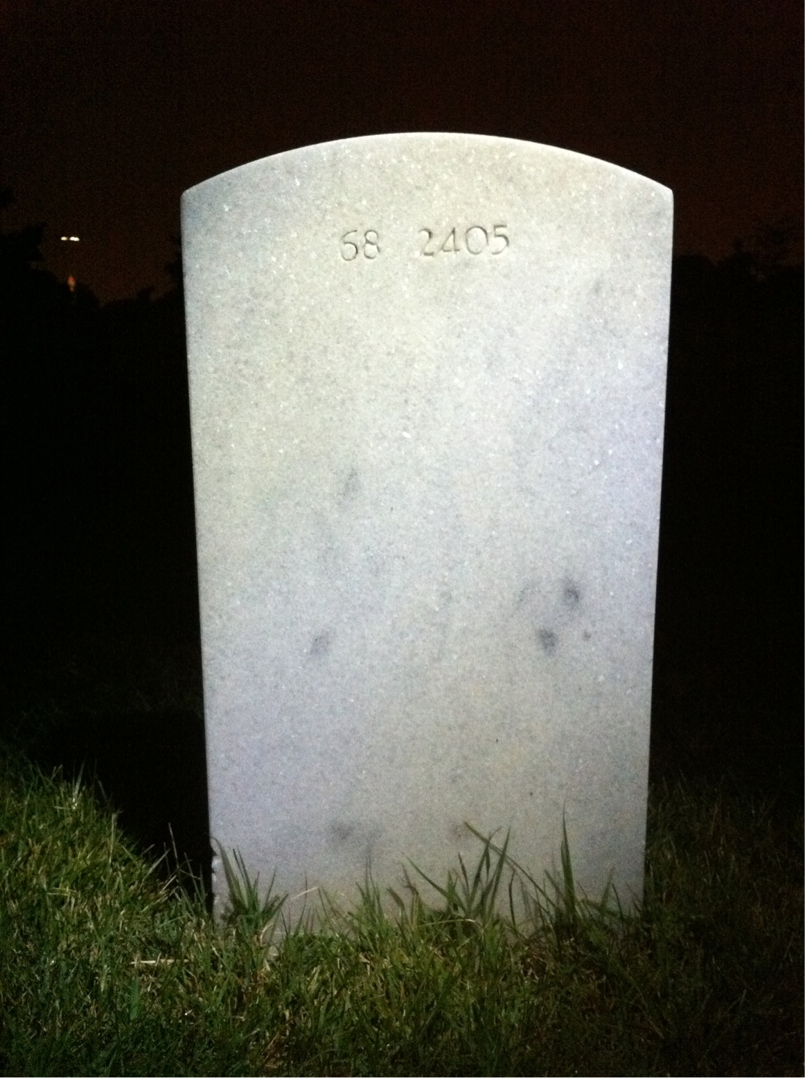 Back of headstone — William Thomas Doyle