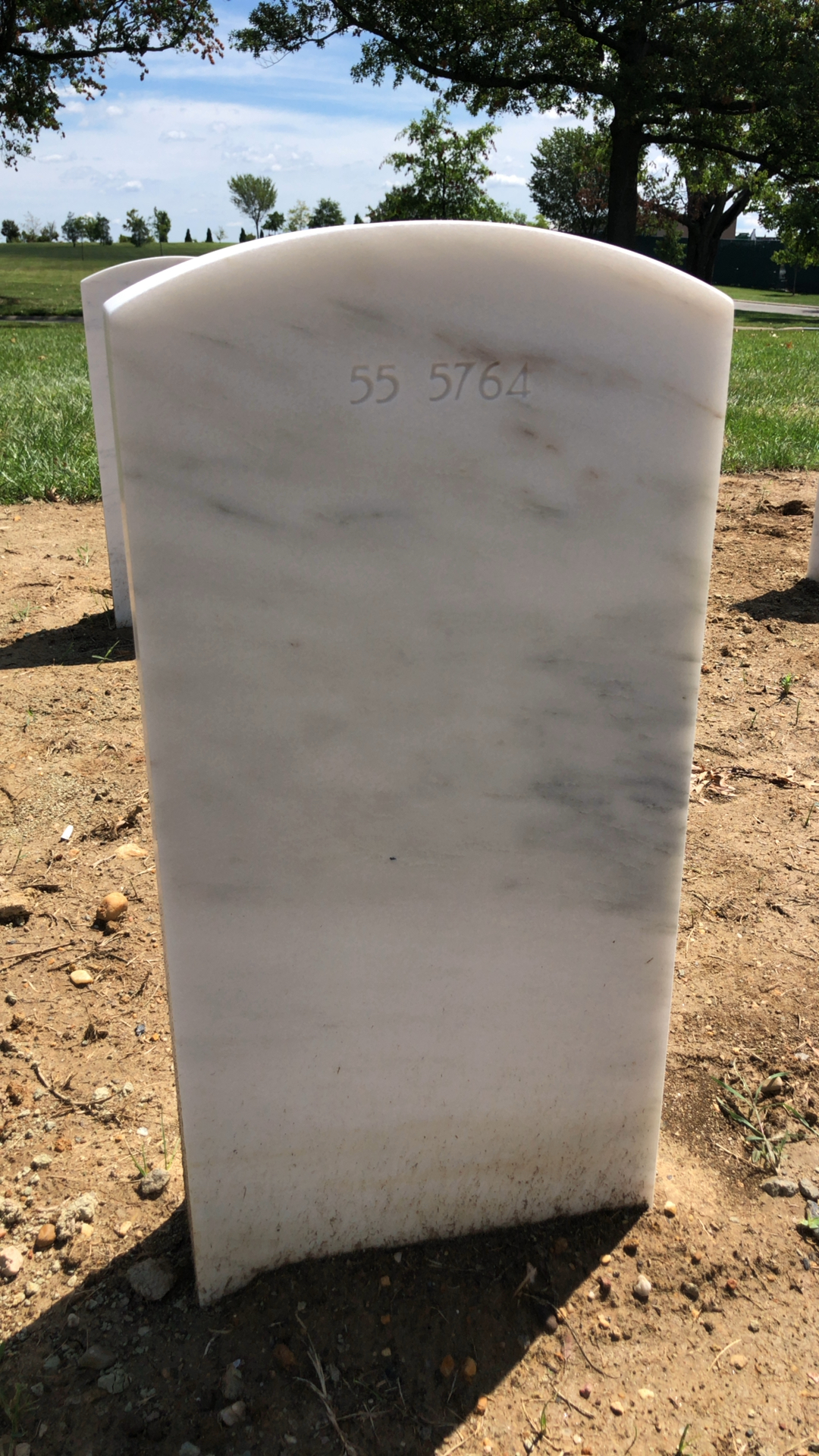 Back of headstone — Alfred Allega