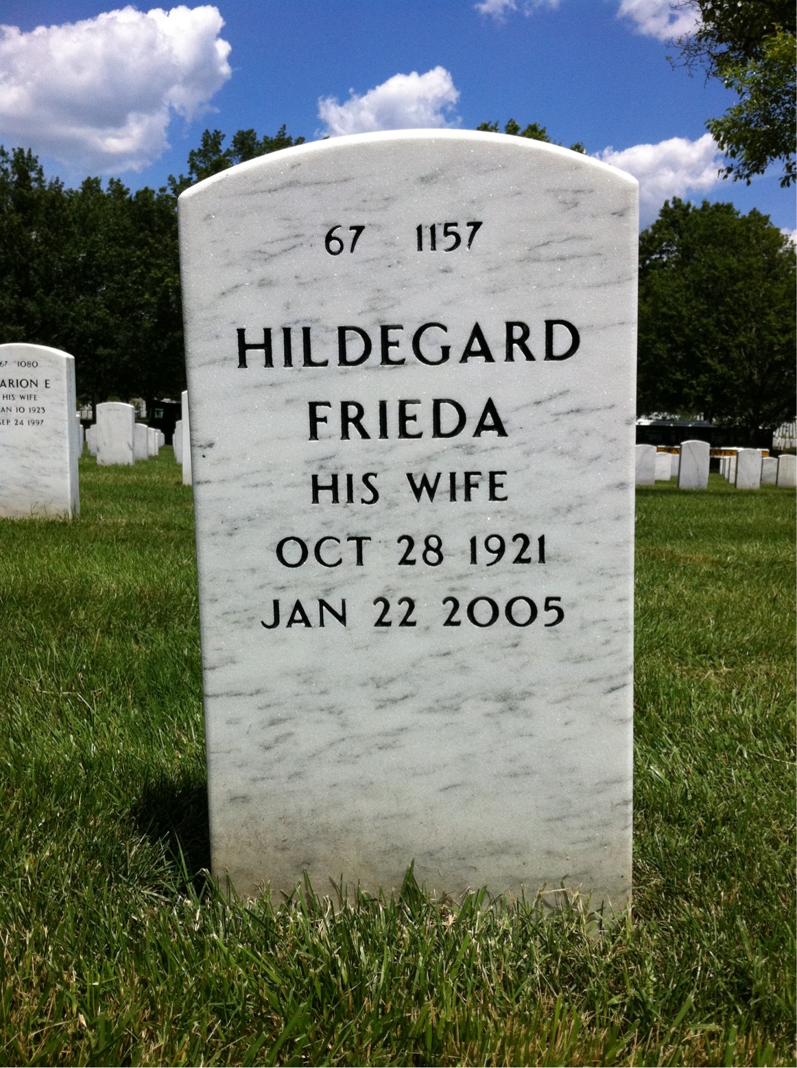 Back of headstone — Robert Lawrence