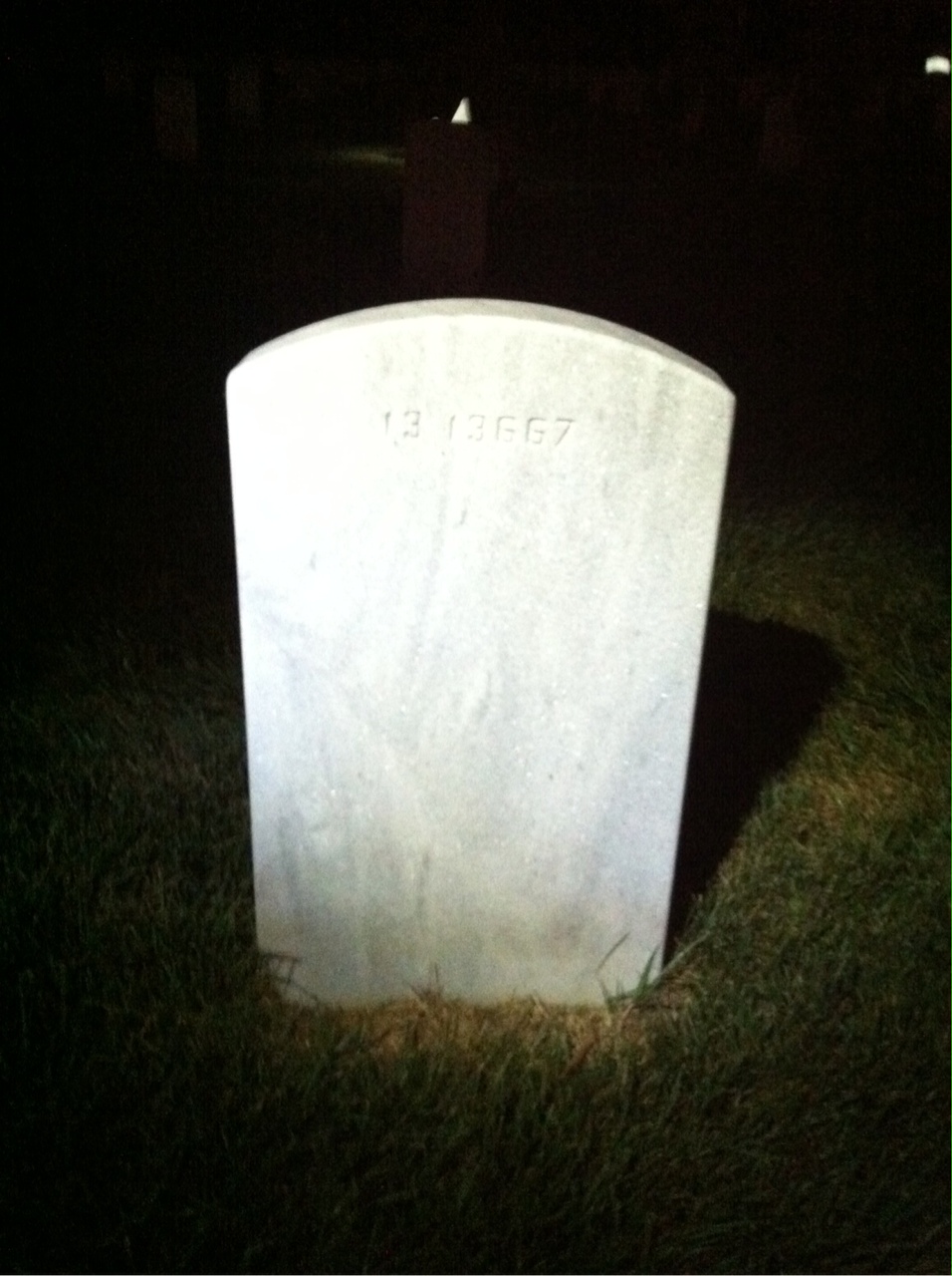 Back of headstone — S Adams