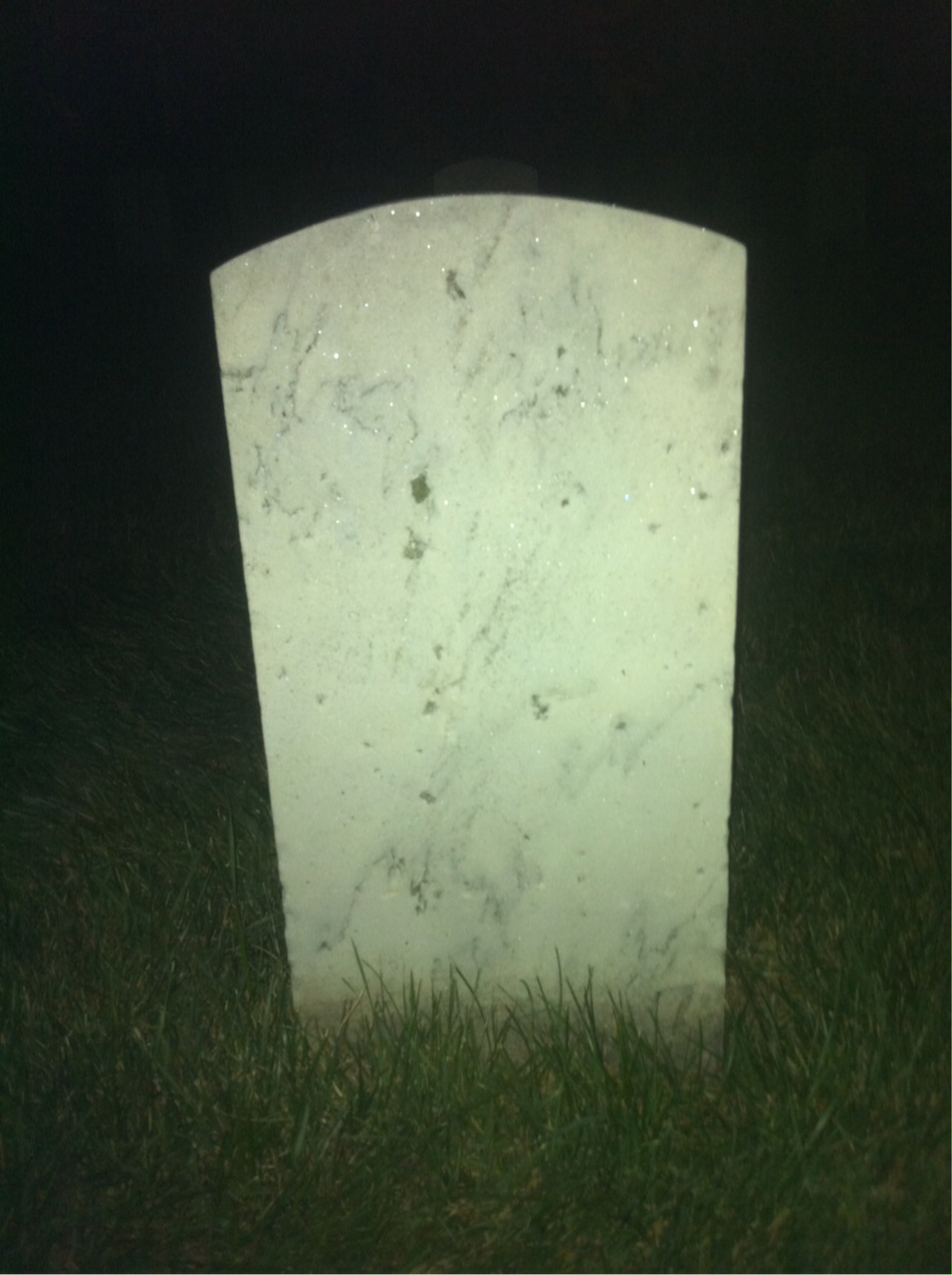 Back of headstone — George Moore