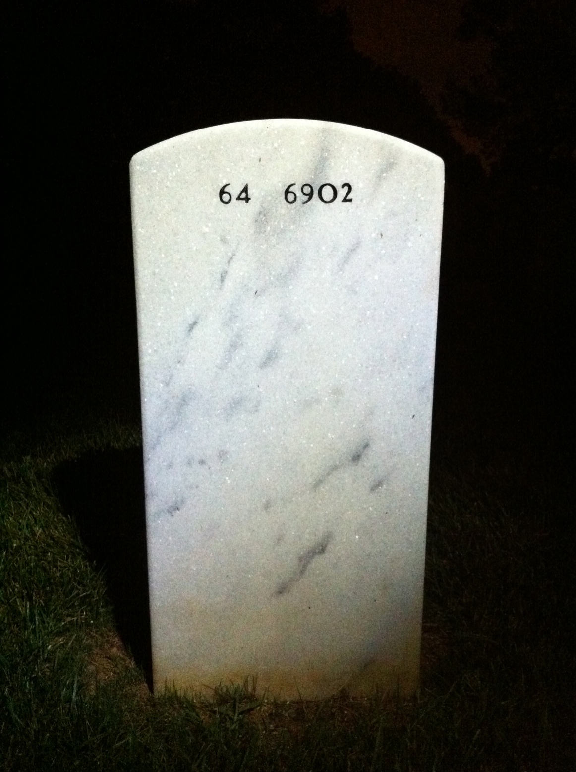 Back of headstone — Felton Cameron
