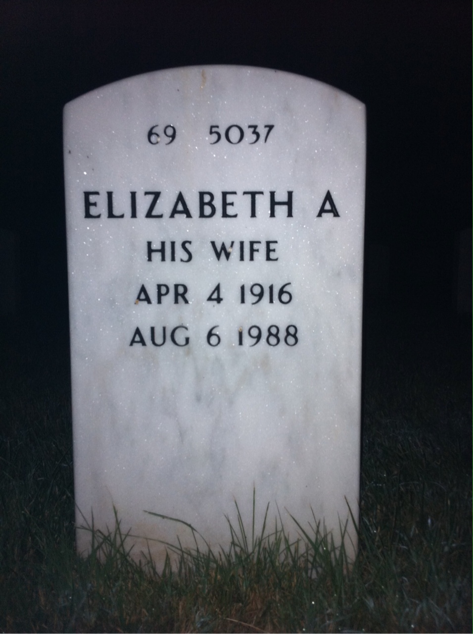 Back of headstone — John Staniunas