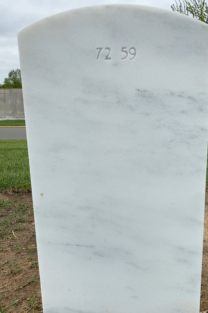 Back of headstone — Miltiades Harrison Houpis