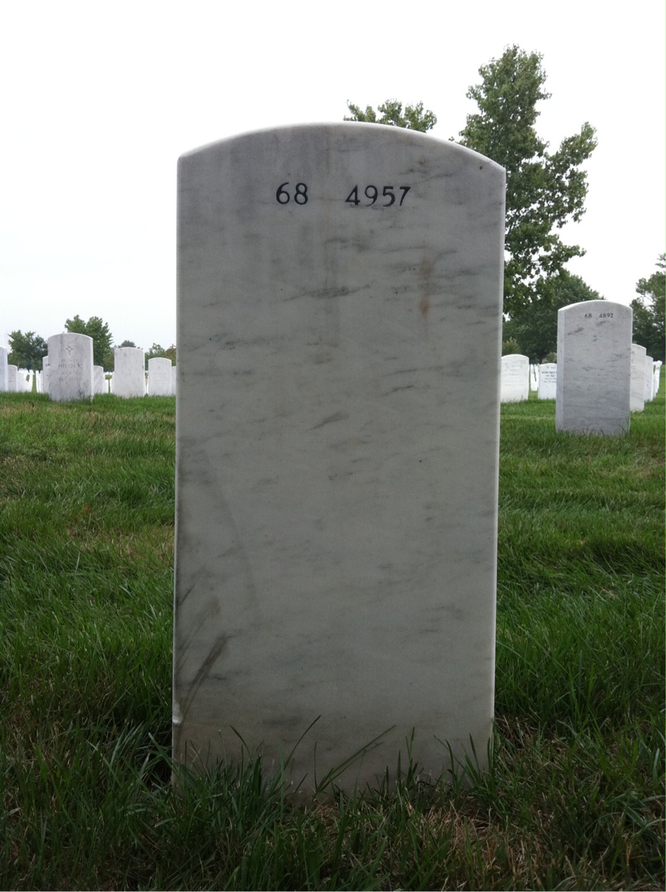 Back of headstone — Joseph Meisinger