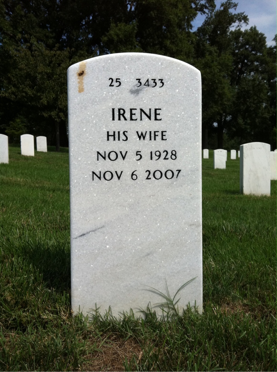 Back of headstone — Ned Gonzales