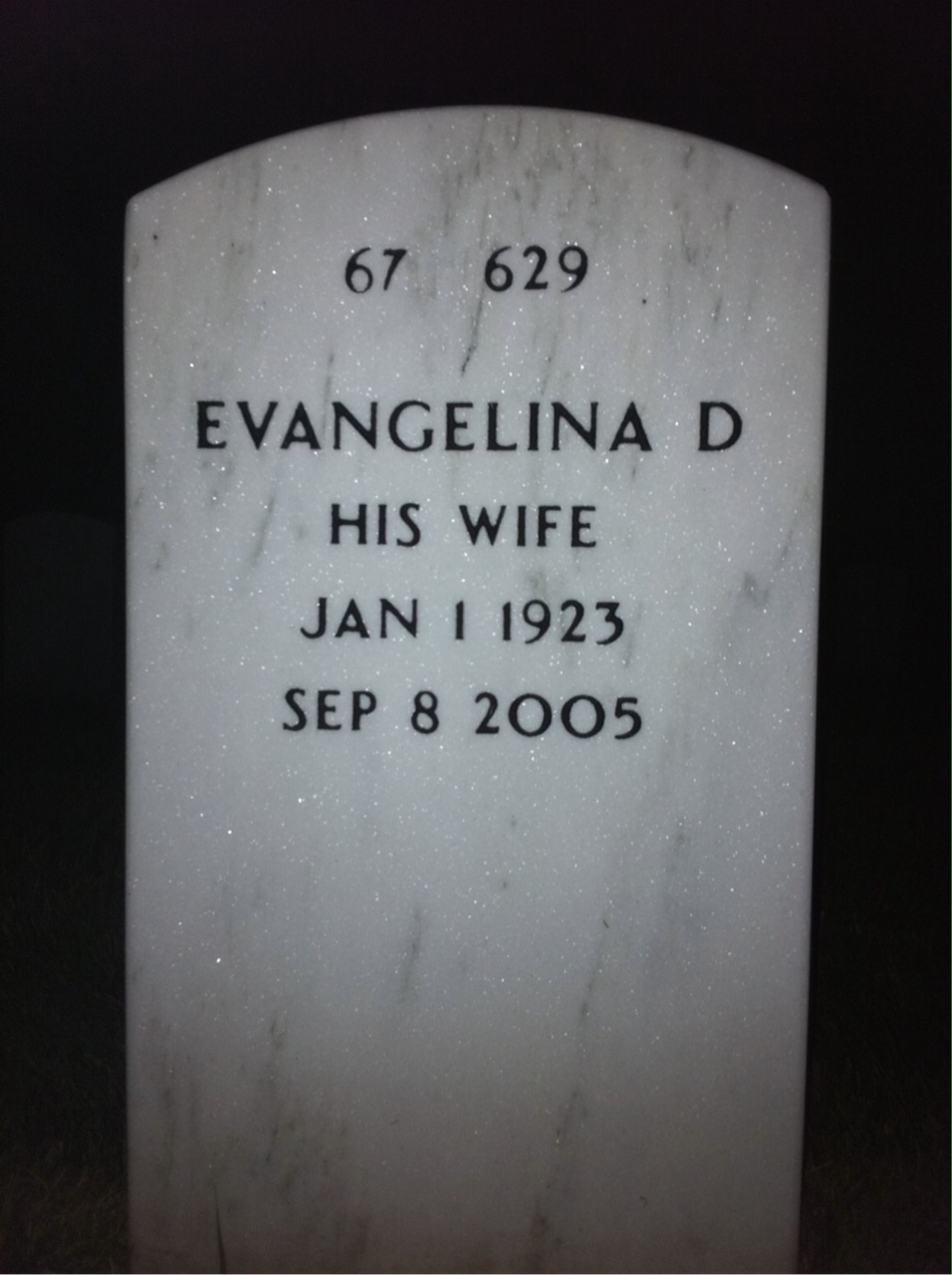 Back of headstone — Victor Aponte