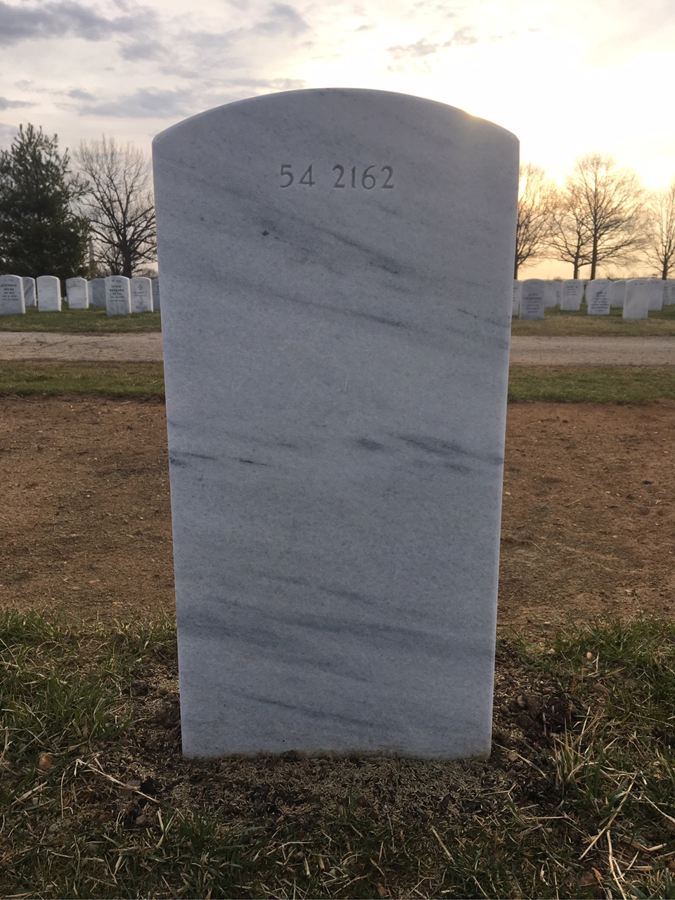 Back of headstone — Walter Leo Scheetz