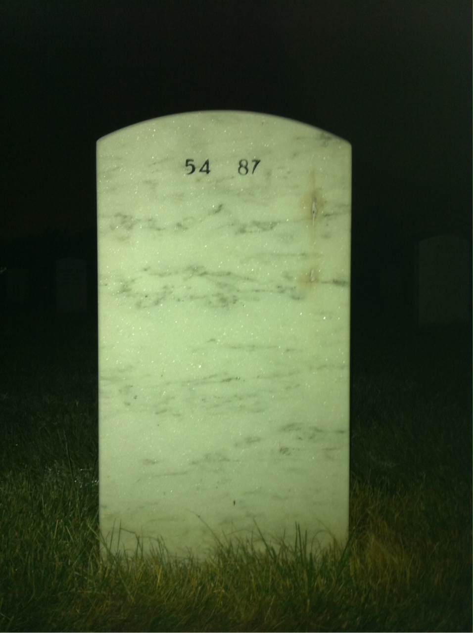 Back of headstone — Sherman Stanley