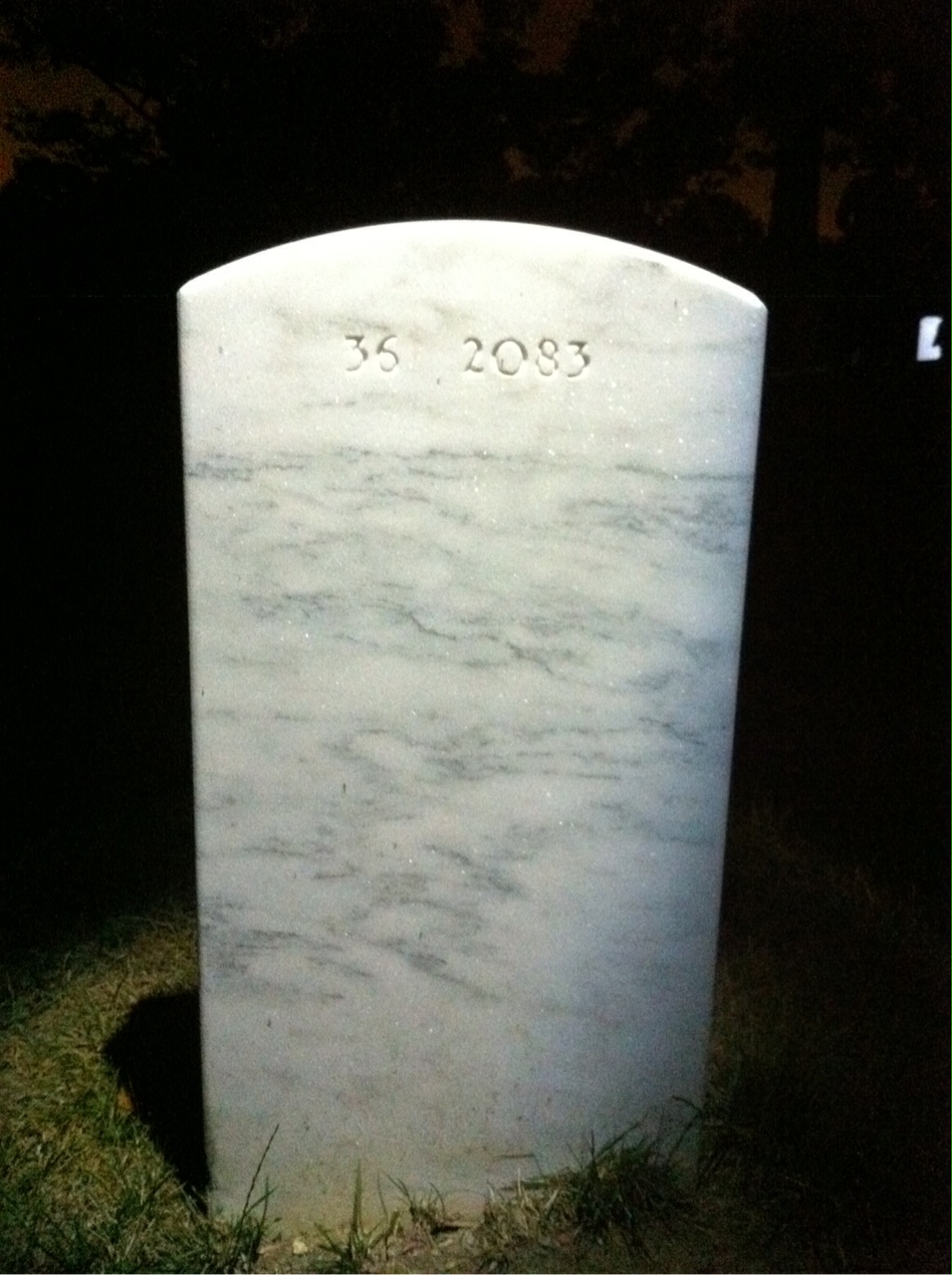 Back of headstone — Frank Gilchrist