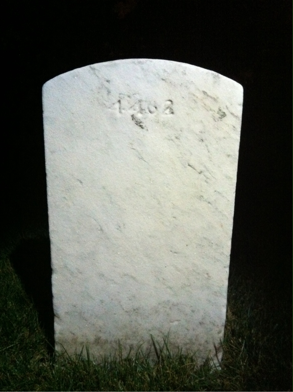 Back of headstone — Cecil Mulnix