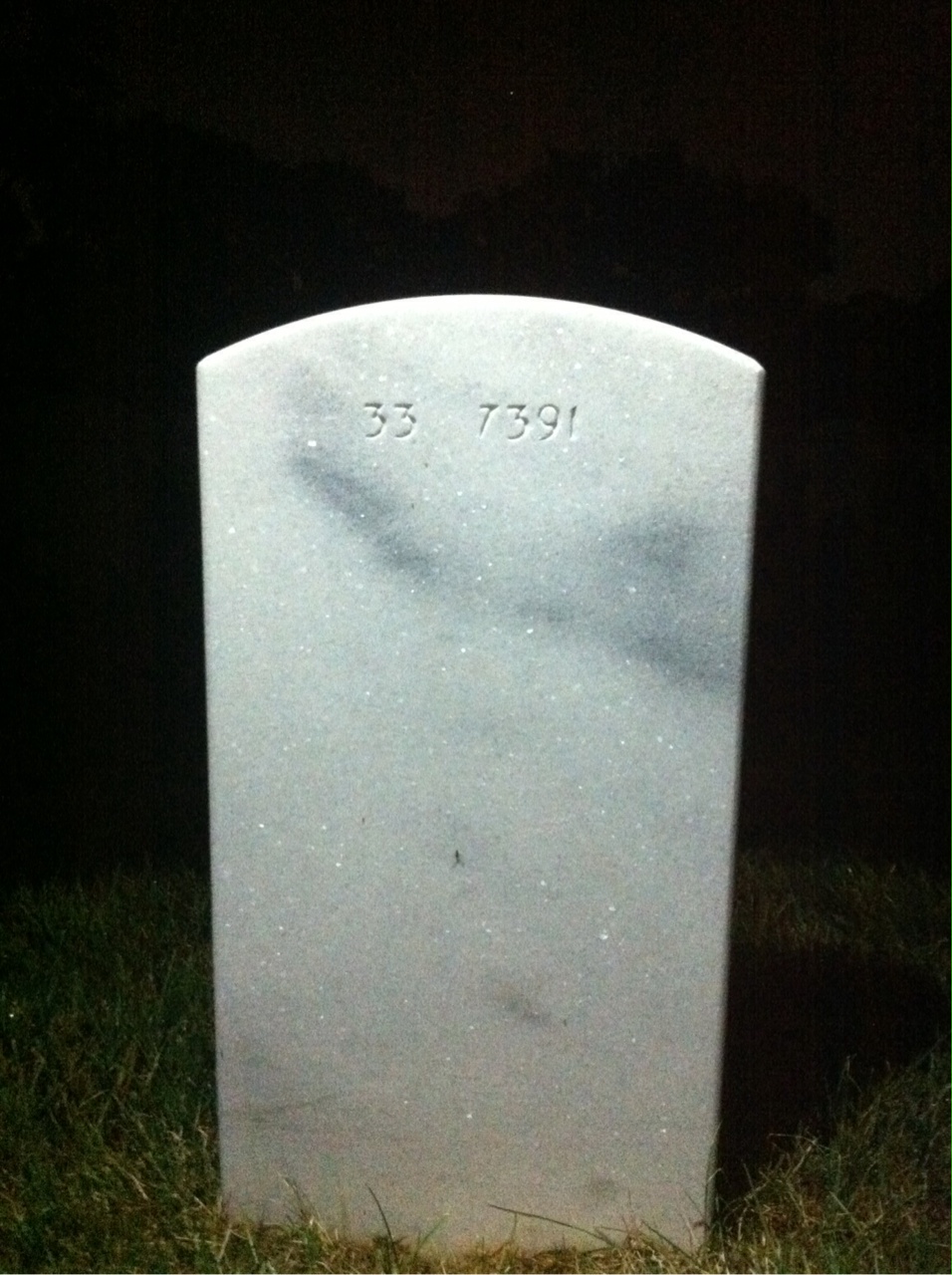 Back of headstone — William Lael