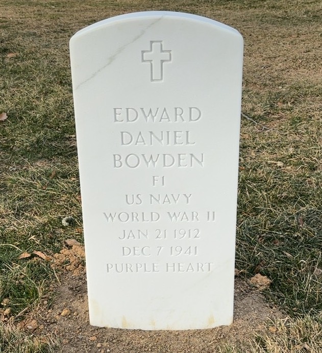Headstone of Edward Daniel Bowden