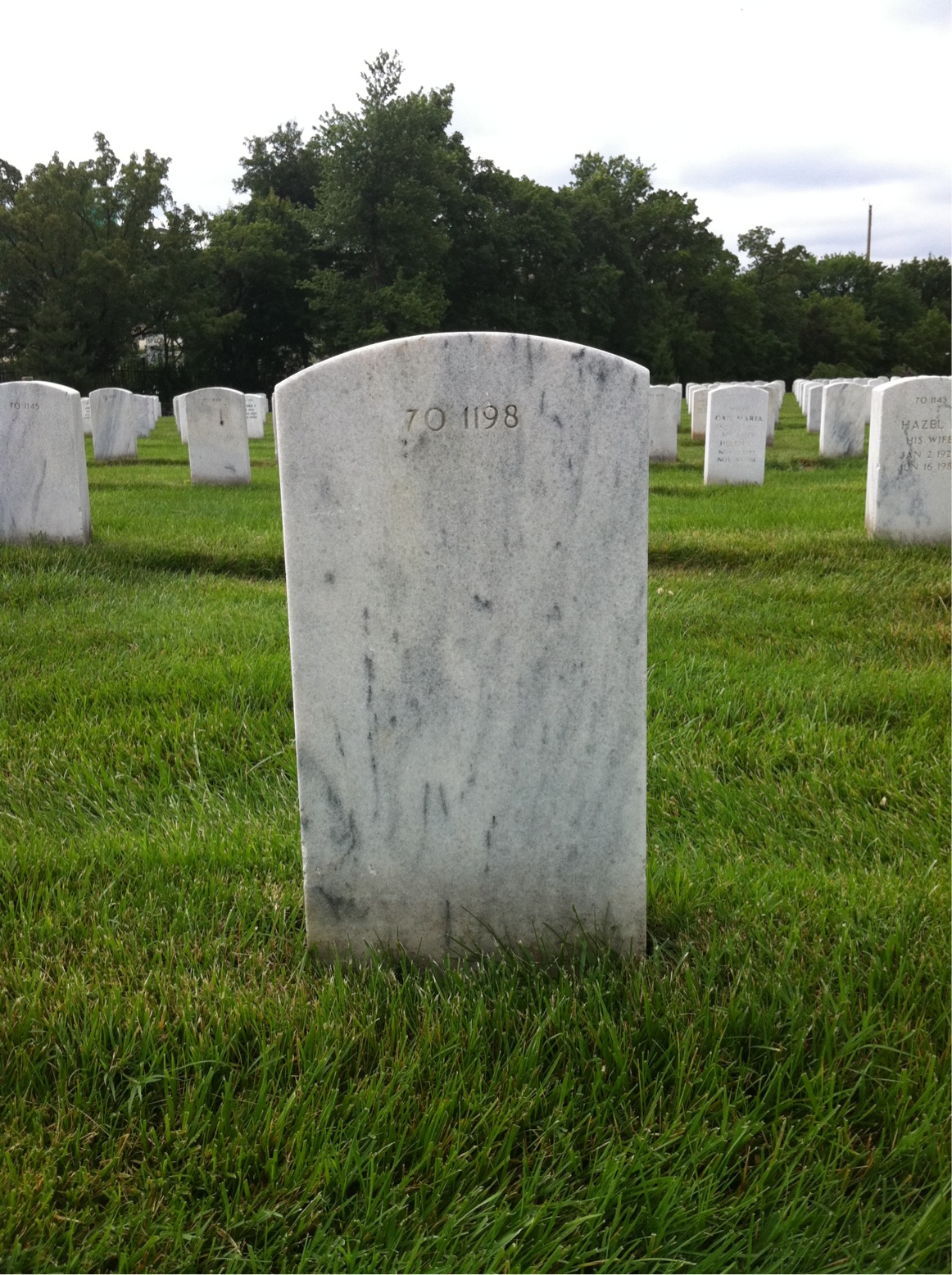 Back of headstone — Joan Morales