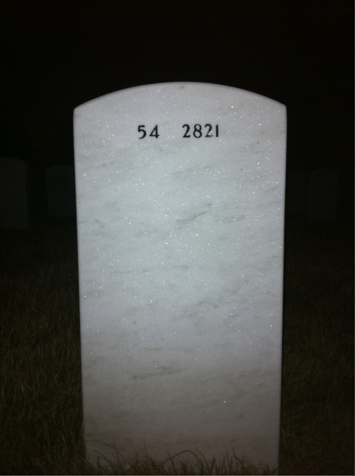 Back of headstone — Leon Pratnicki