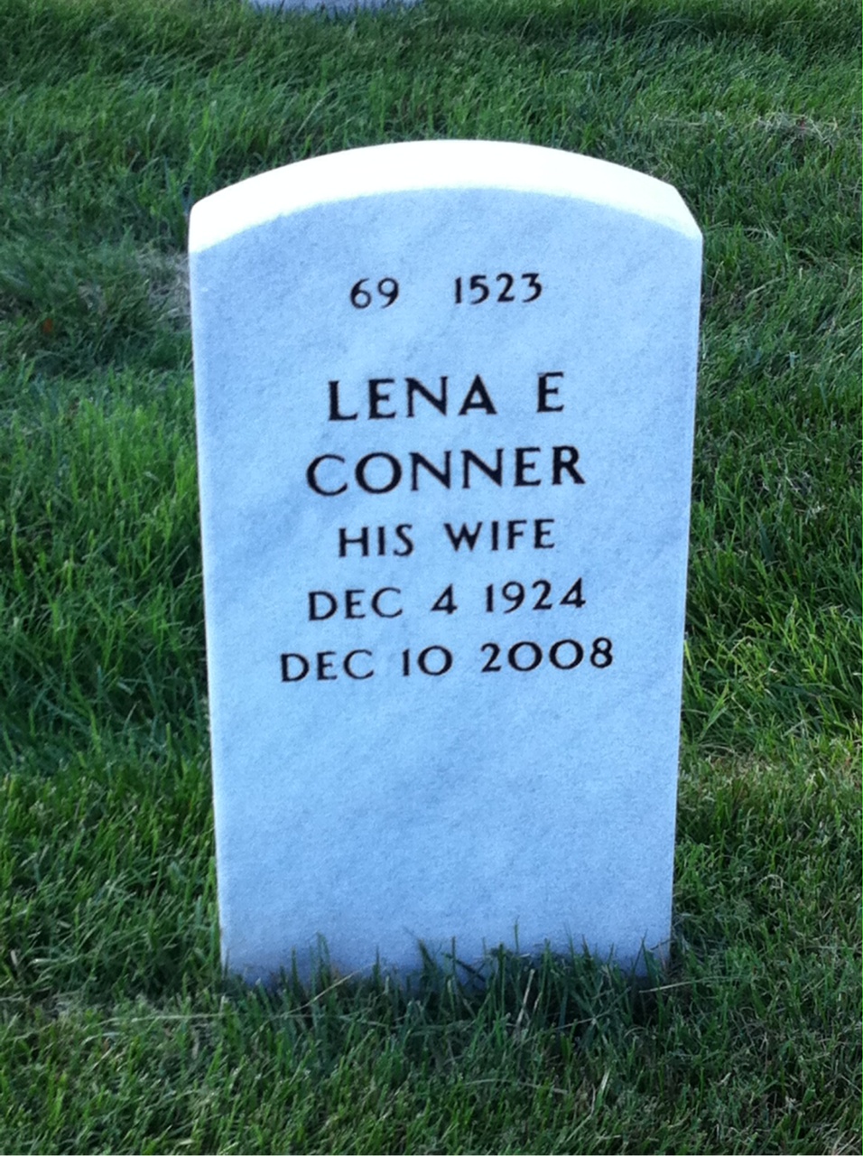 Back of headstone — Henry Swift