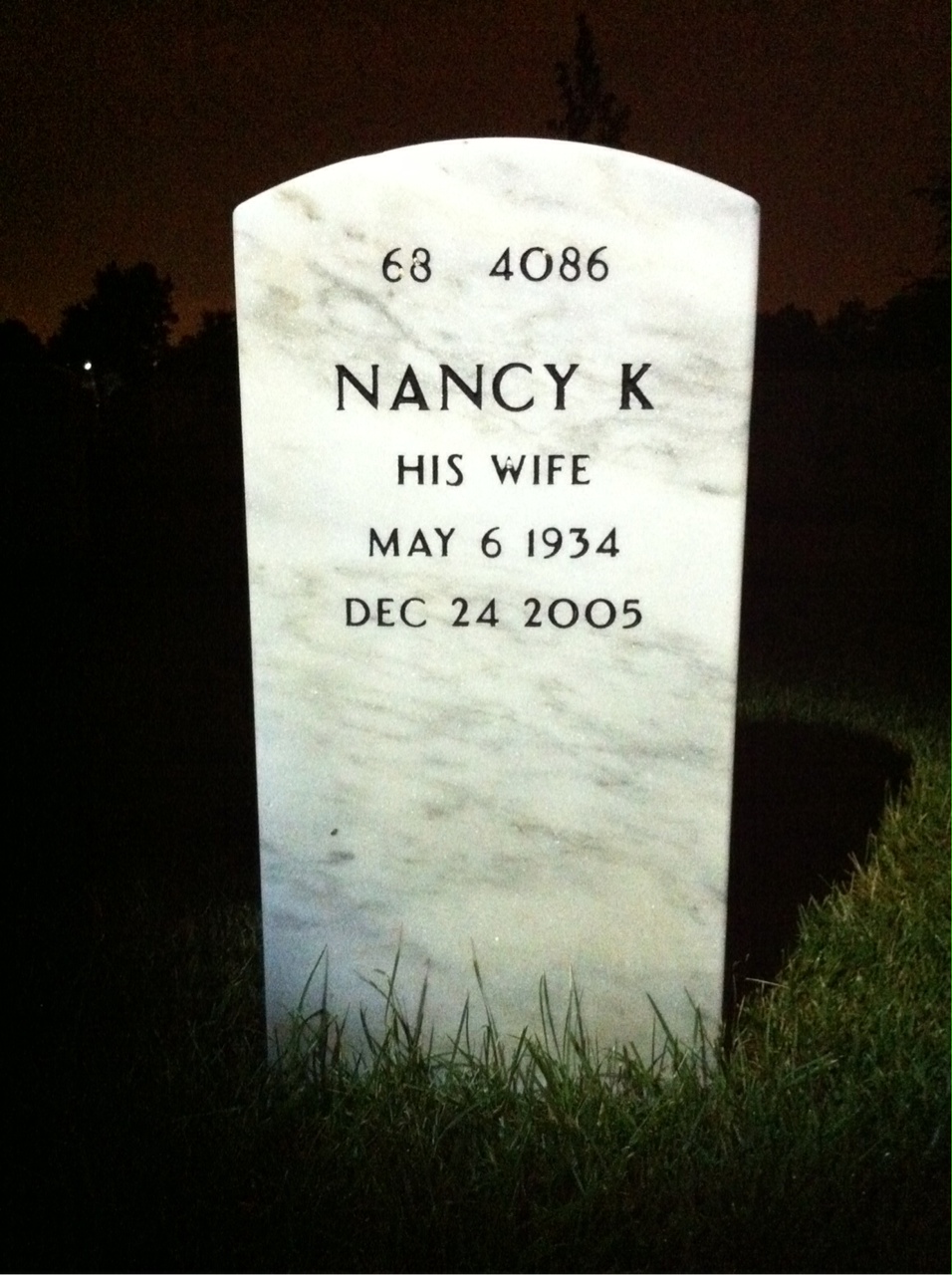 Back of headstone — Edgar Owens