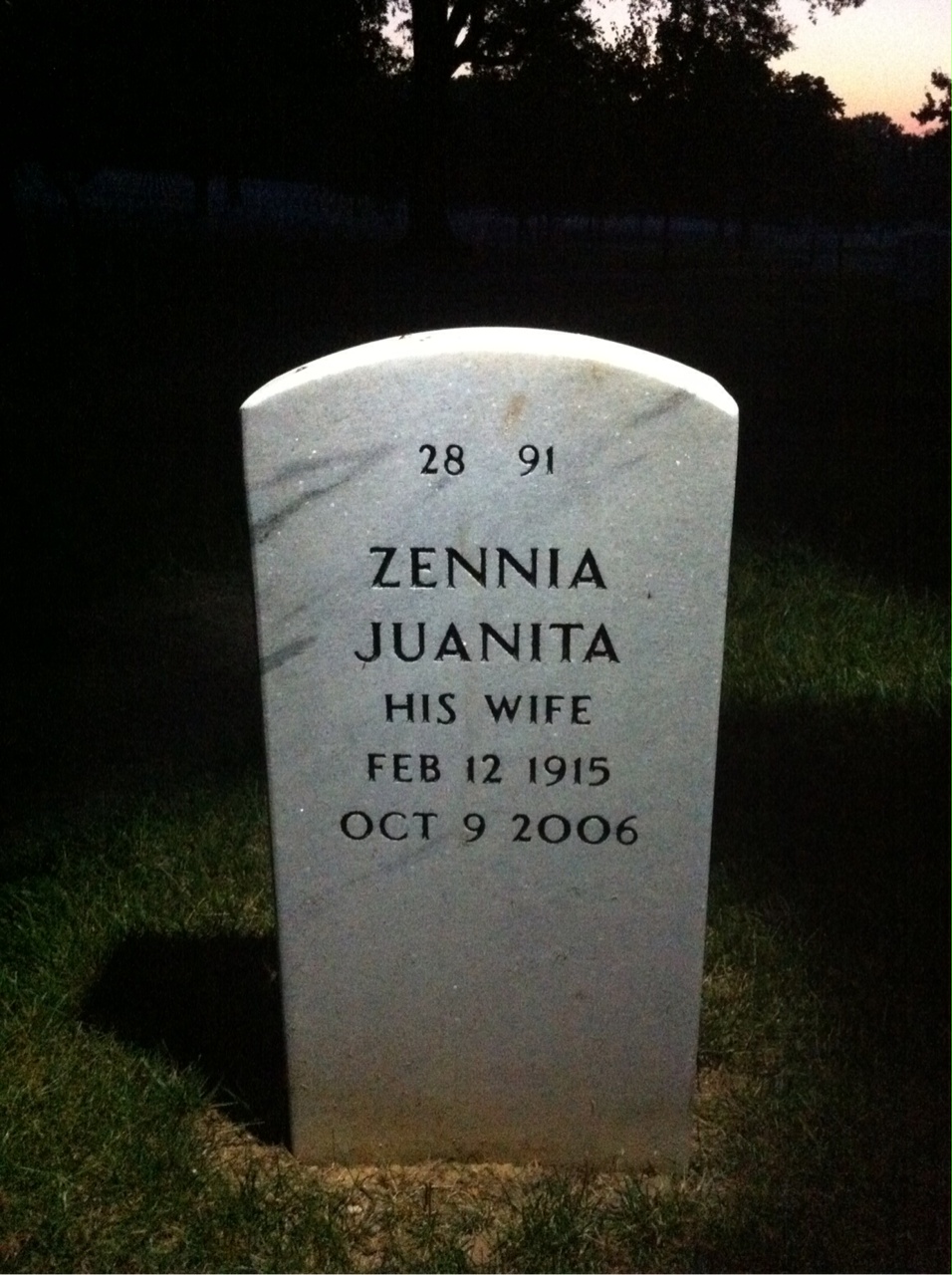 Back of headstone — Gerald Berry