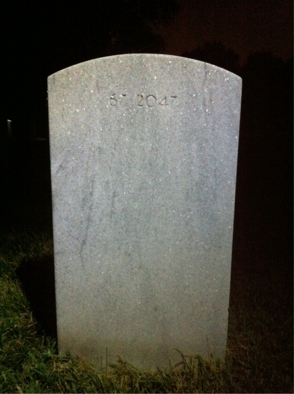 Back of headstone — Raymond Mckay
