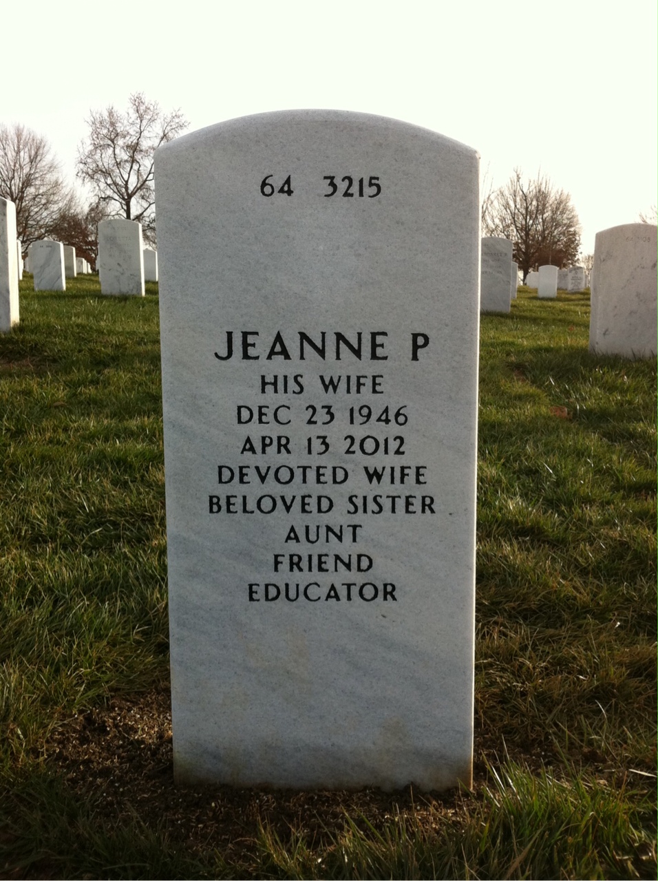 Back of headstone — Gordon Wileen