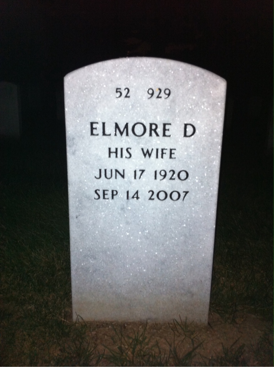 Back of headstone — Arthur Butt