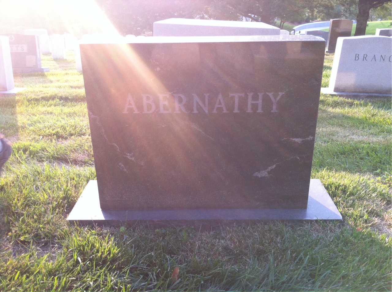 Back of headstone — Harry Abernathy